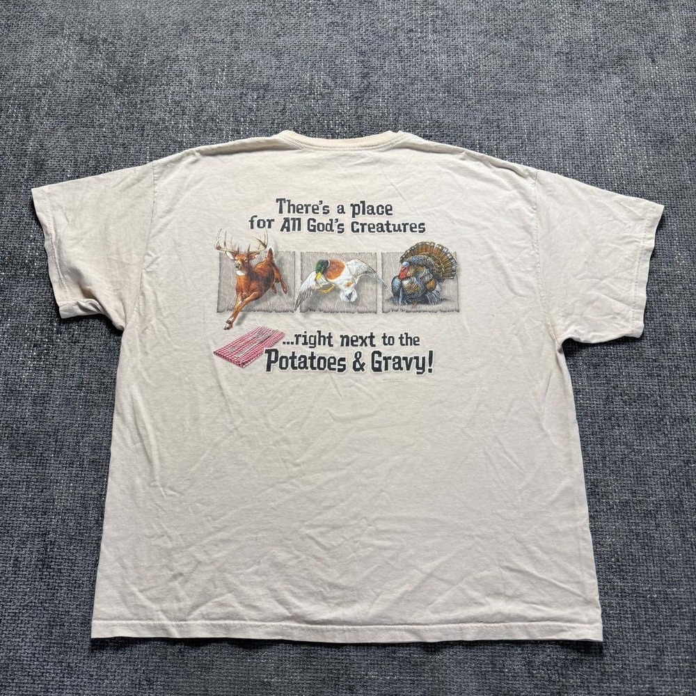 Delta Magnum Weight Wildlife Graphic Tee Mens XL 90s Vintage Duck Deer T-Shirt